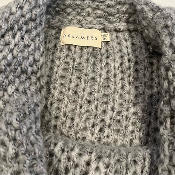 Dreamers | Oversized Chunky Knit Sweater | Light Grey | Size M/L - Picture 4 of 6